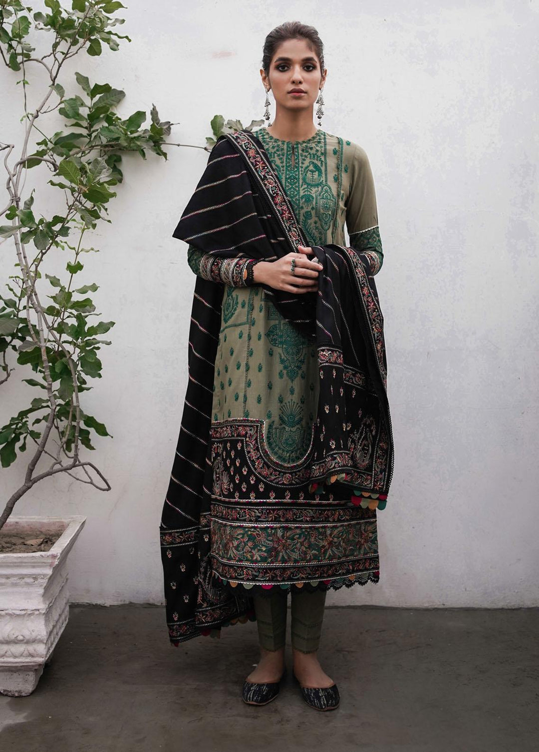 Shahtoosh By Jazmin Embroidered Khaddar Suits Unstitched 3 Piece JZ22SW 12 Raina - Winter Collection