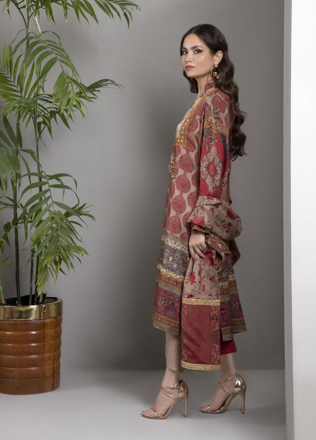 Shamaeel Ansari Luxury Pret  Silk 3 Piece Suit AFS 08