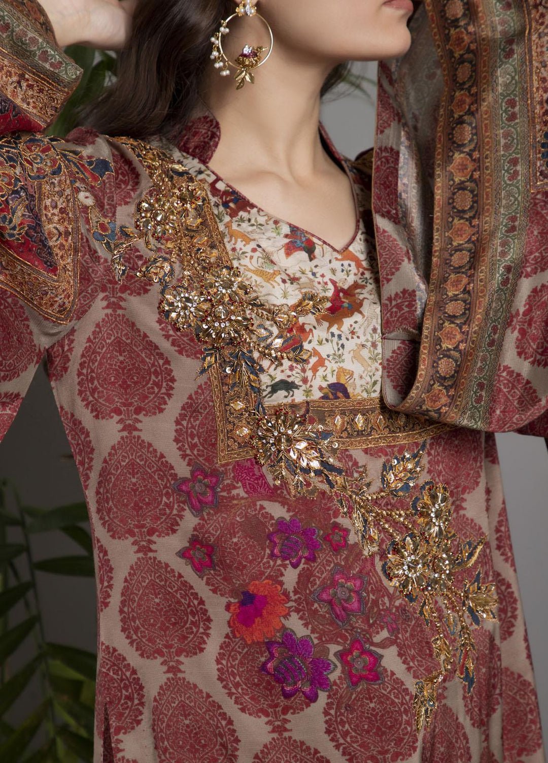 Shamaeel Ansari Luxury Pret  Silk 3 Piece Suit AFS 08
