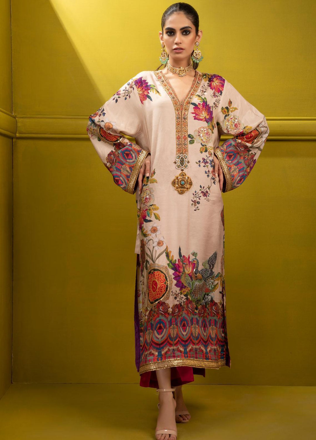 Shamaeel Ansari Pret Casual Silk Kurta SMA21D DC2 01