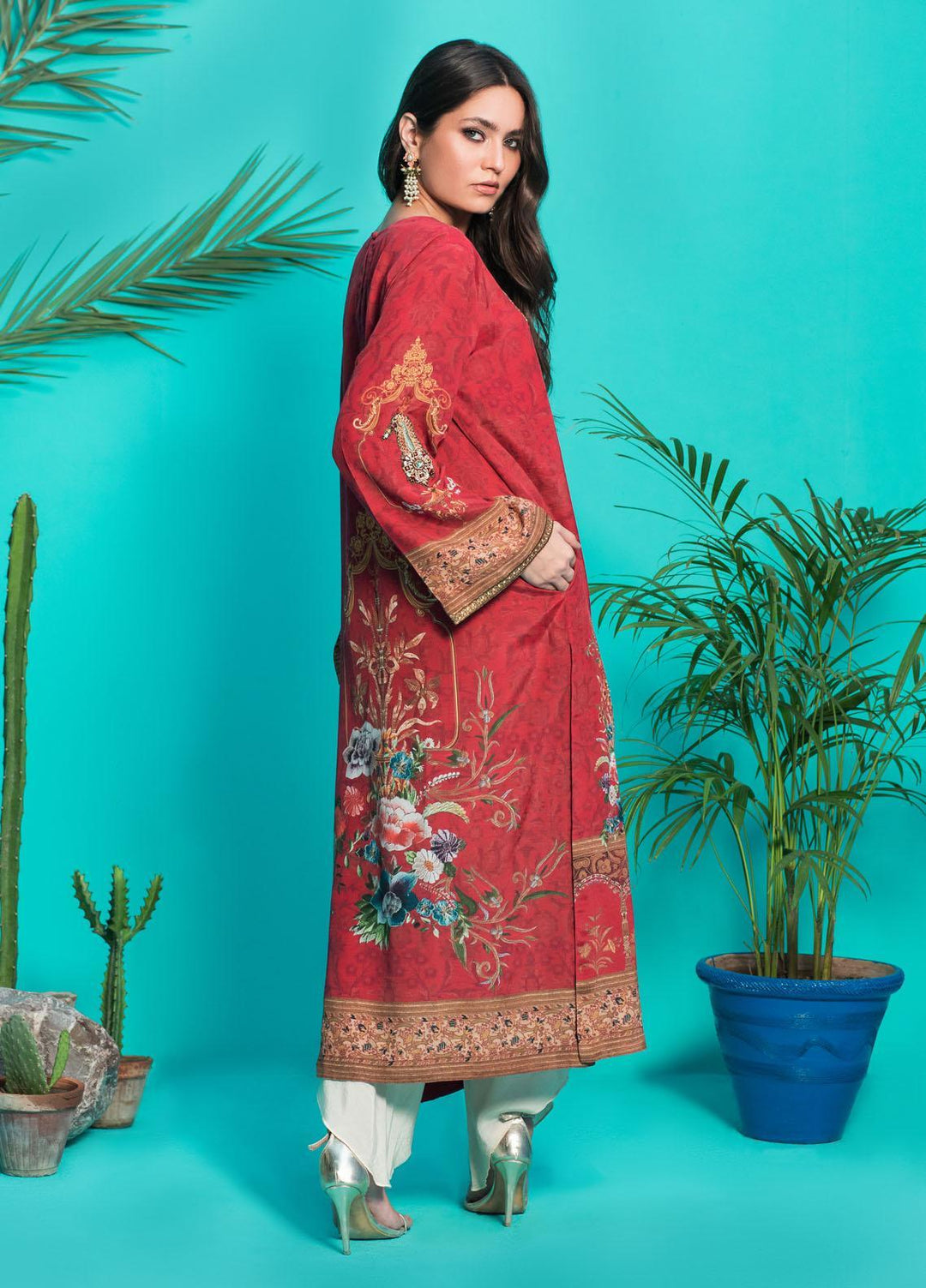 Shamaeel Ansari Luxury Pret  Silk Shirt D-08