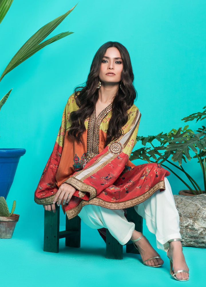 Shamaeel Ansari Luxury Pret  Silk Shirt D-10