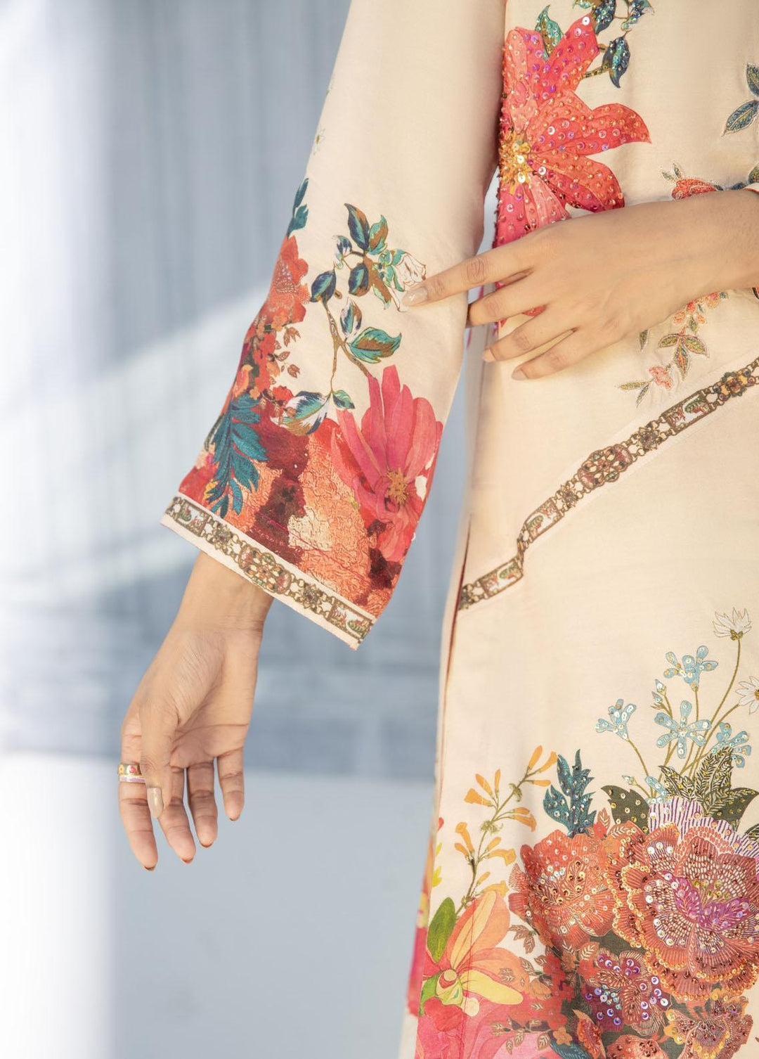 Shamaeel Ansari Pret Casual Cotton Silk Kurti SHA23EP ECK-01