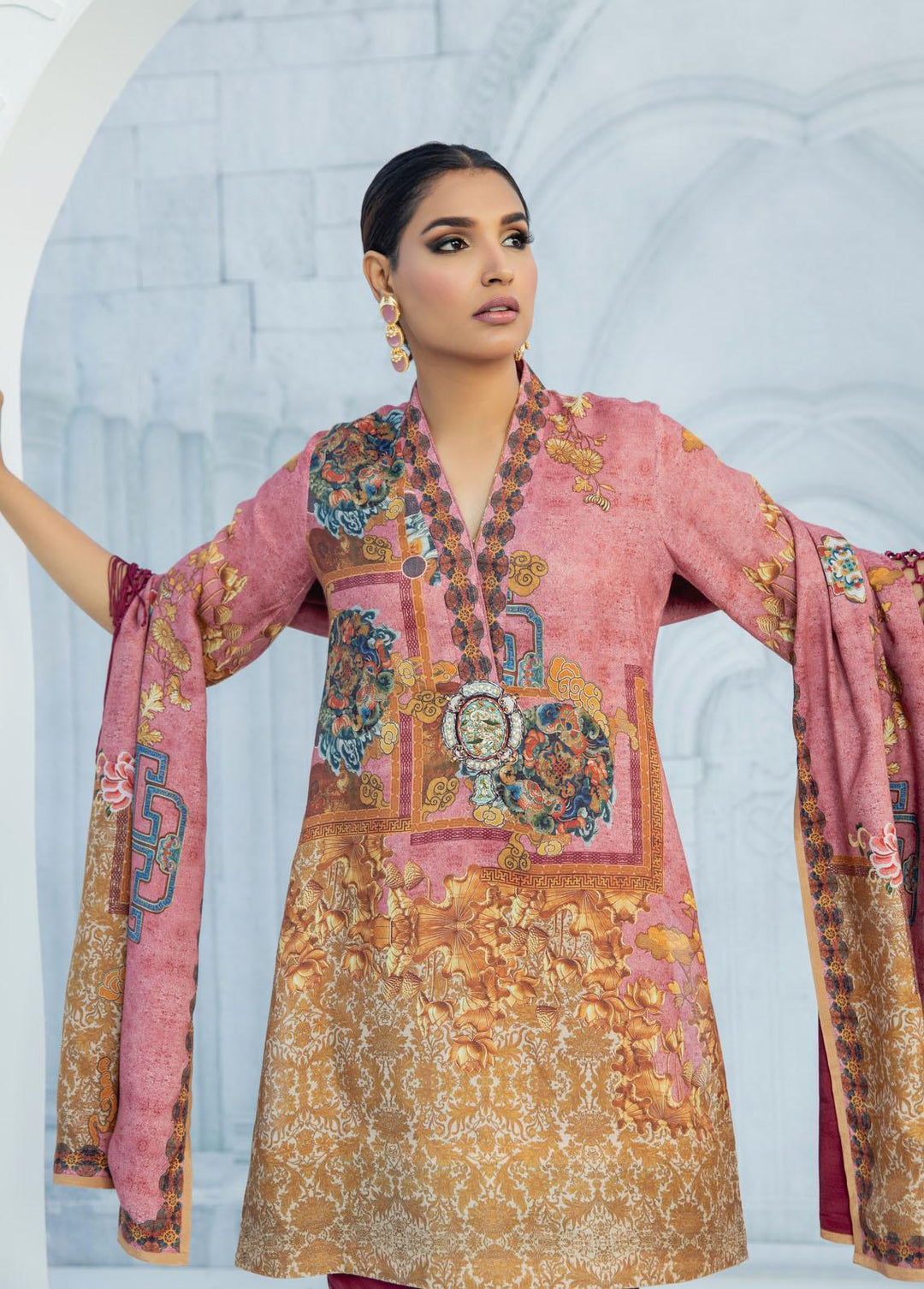 Shamaeel Ansari Pret Casual Cotton Silk Kurti SHA23EP ECK-05