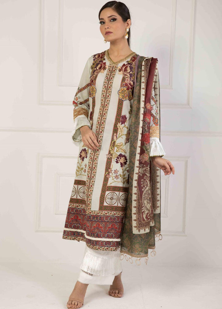 Shamaeel Ansari Embroidered Lawn Suits Unstitched 3 Piece SHA23E LV111 - Summer Collection
