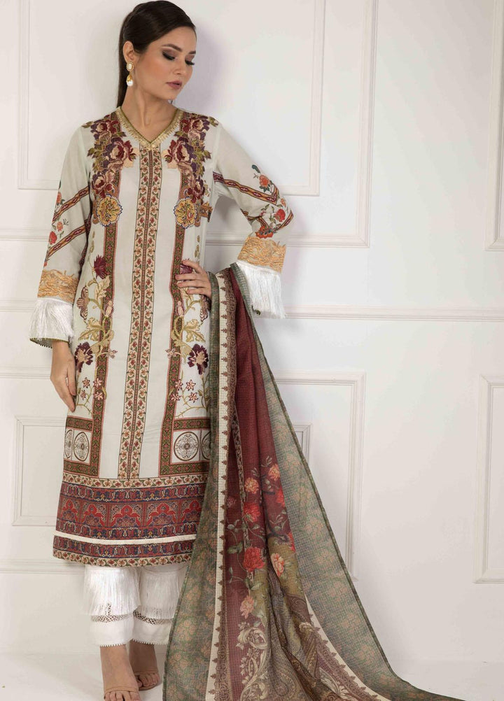 Shamaeel Ansari Embroidered Lawn Suits Unstitched 3 Piece SHA23E LV111 - Summer Collection