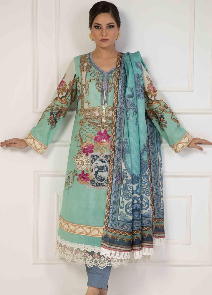 Shamaeel Ansari Embroidered Lawn Suits Unstitched 3 Piece SHA23E LV112 - Summer Collection