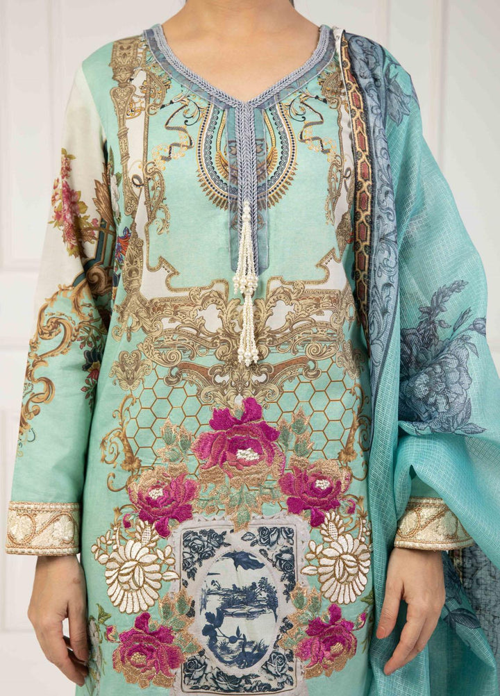 Shamaeel Ansari Embroidered Lawn Suits Unstitched 3 Piece SHA23E LV112 - Summer Collection