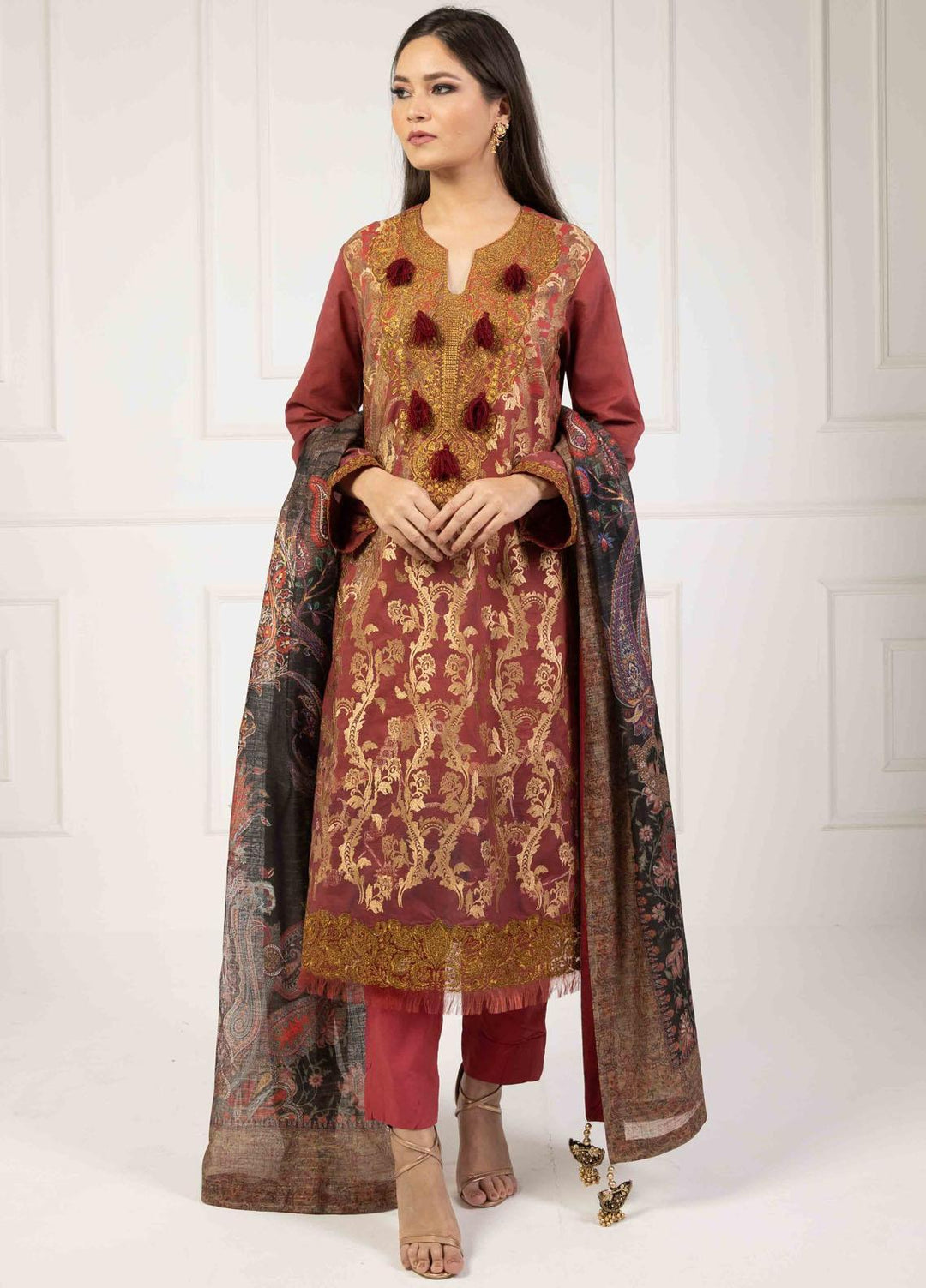 Shamaeel Ansari Embroidered Lawn Suits Unstitched 3 Piece SHA23E LV115 - Summer Collection