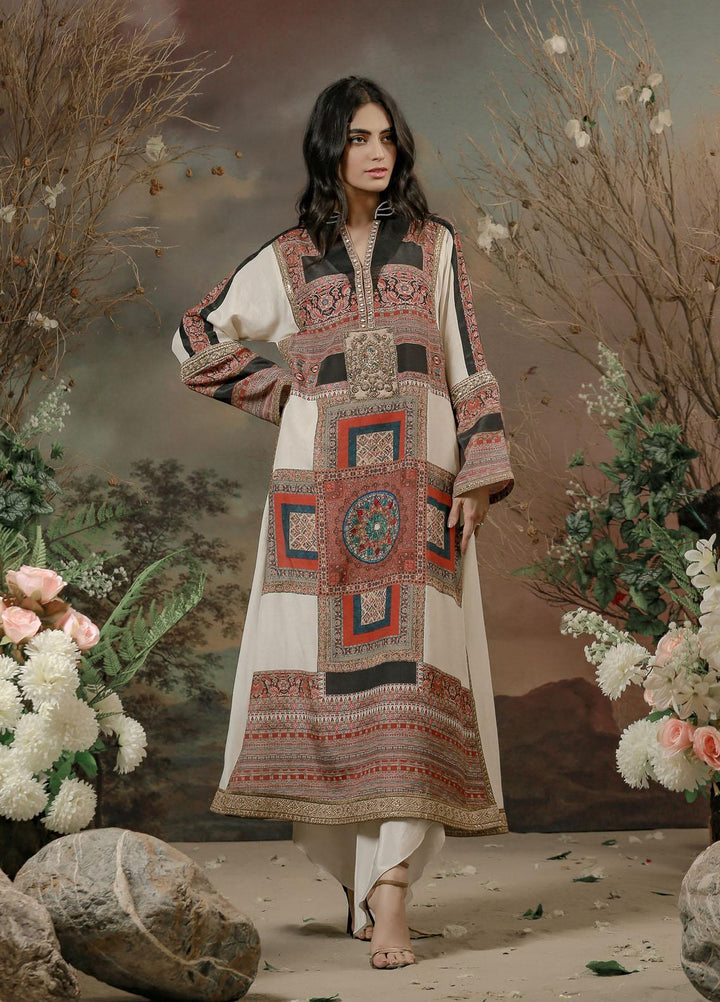 Shamaeel Ansari Luxury Pret  Silk Shirt ED D4