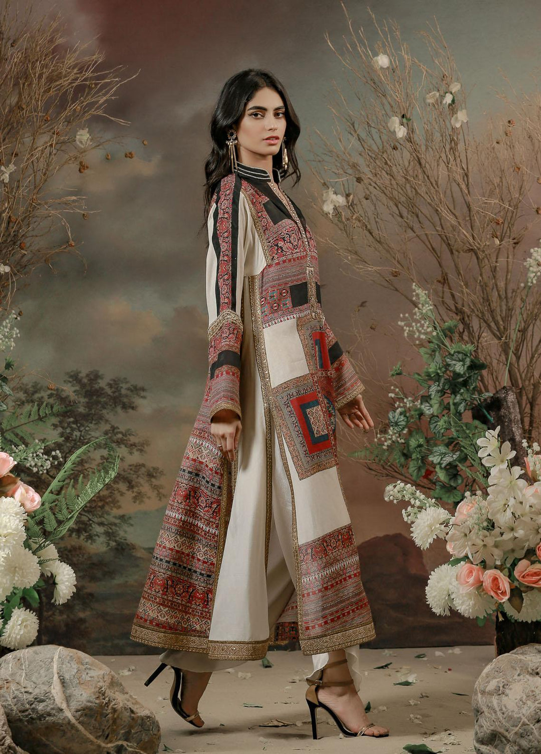 Shamaeel Ansari Luxury Pret  Silk Shirt ED D4