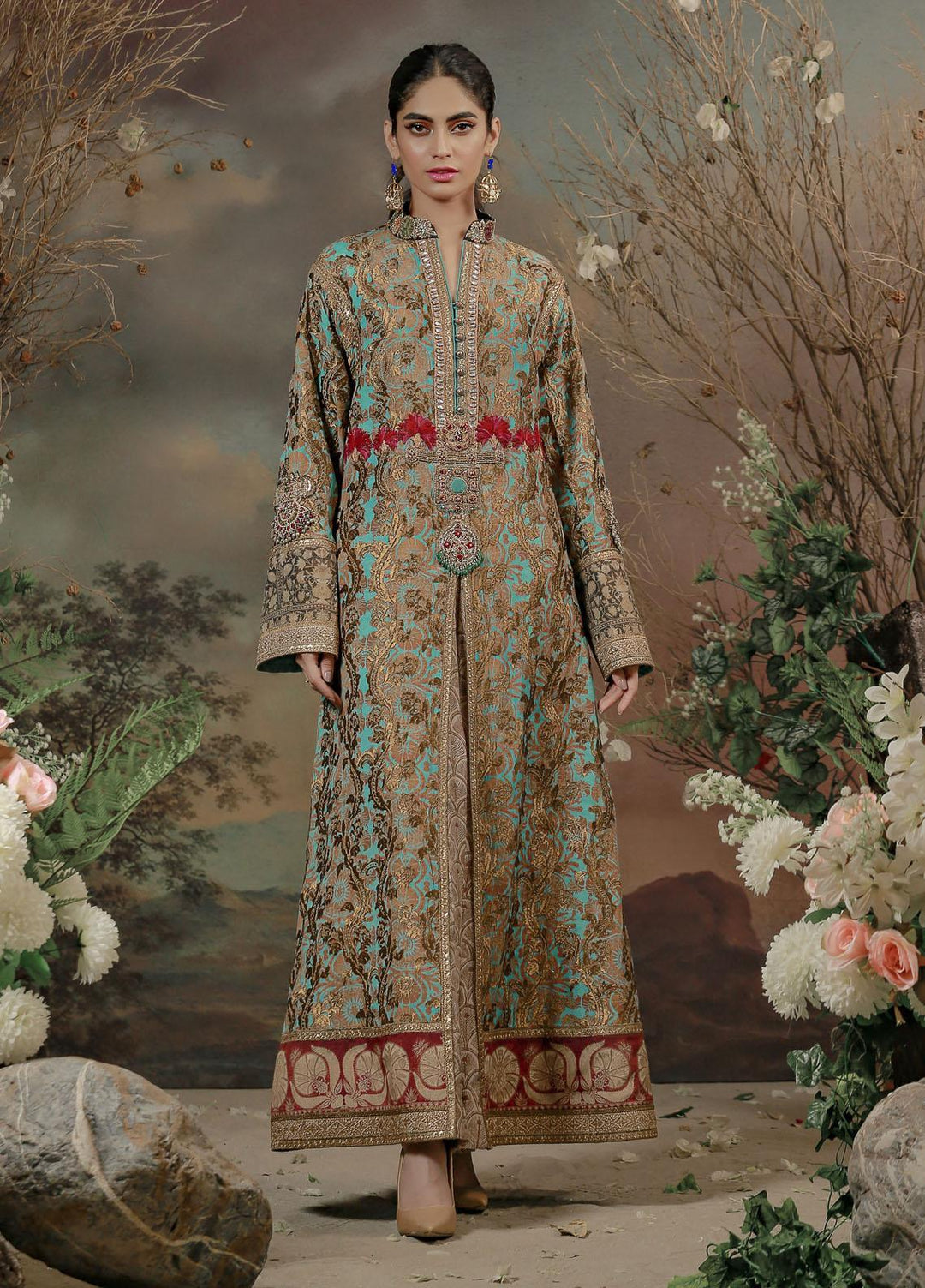 Shamaeel Ansari Luxury Pret  Silk Shirt NV 13