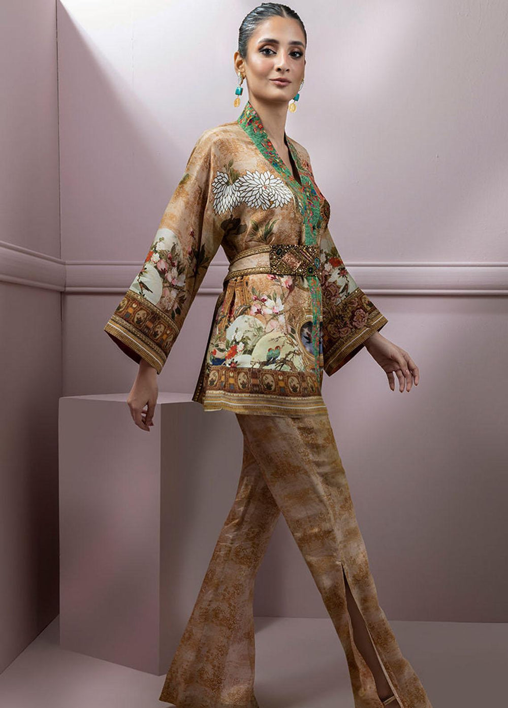 Shamaeel Ansari Pret Embroidered Silk 2 Piece Glam-03