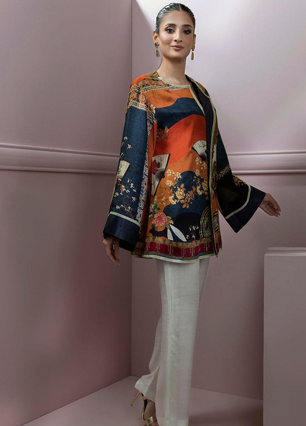 Shamaeel Ansari Pret Embroidered Silk 2 Piece Glam-06