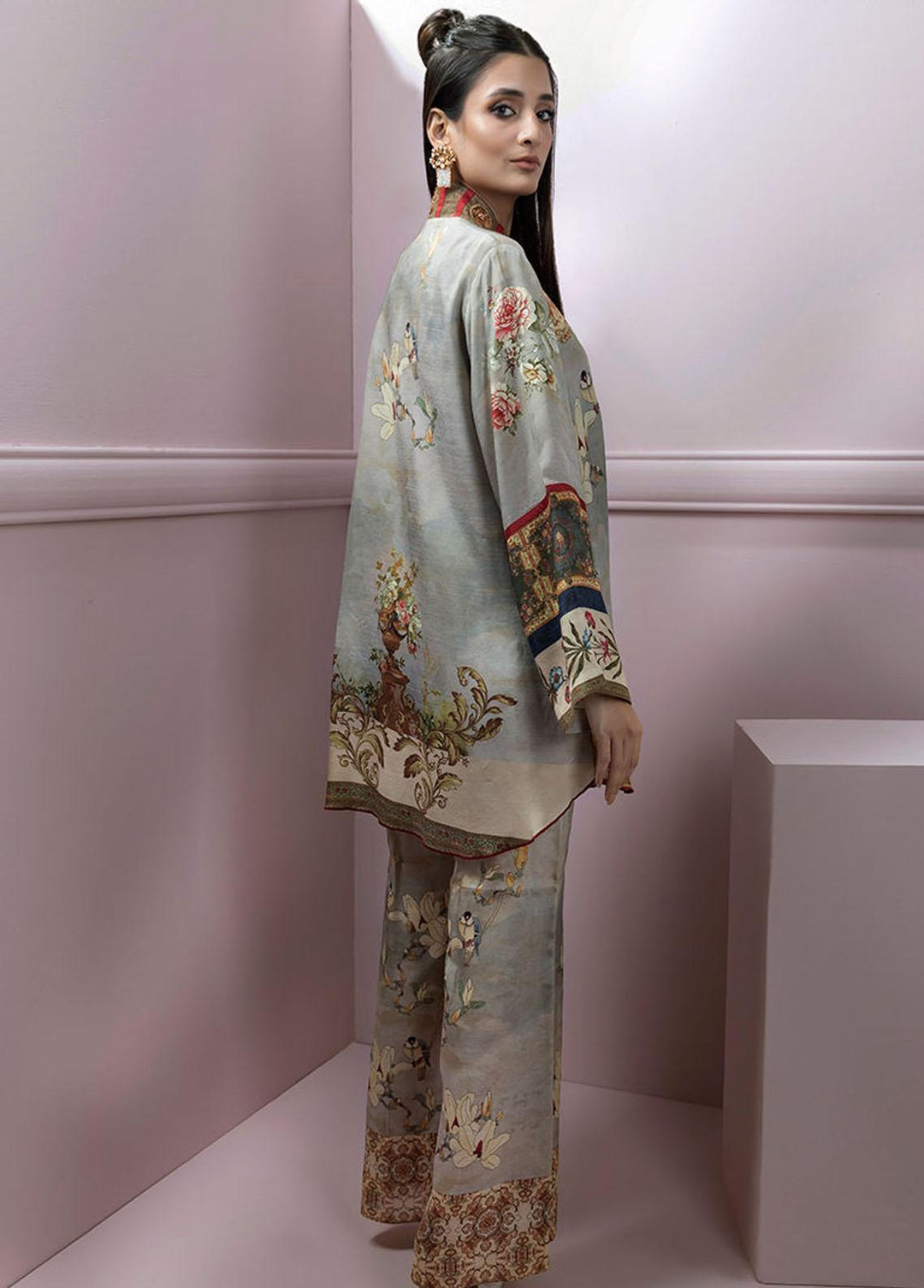 Shamaeel Ansari Pret Embroidered Silk 3 Piece Glam-07