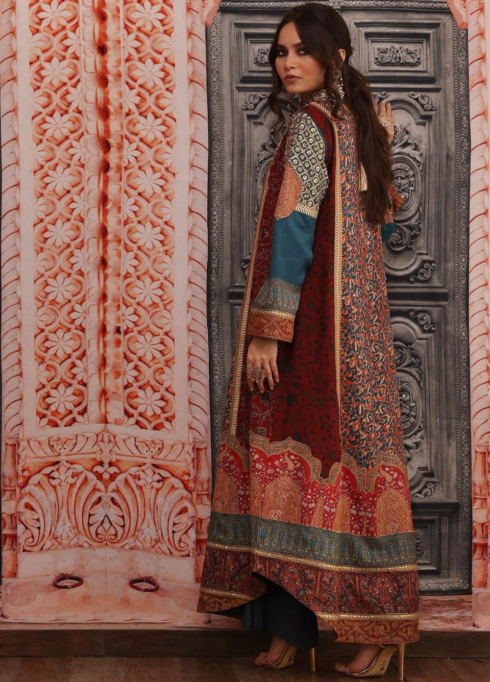 Shamaeel Ansari Luxury Pret  Silk 3 Piece Dress Majestic-02