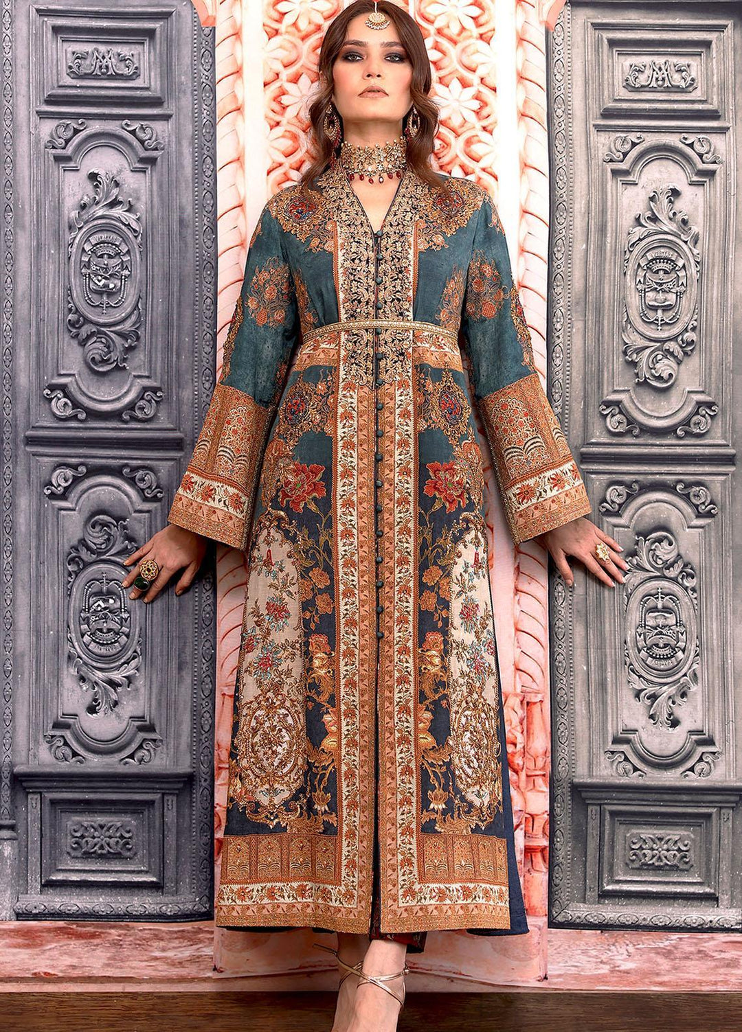 Shamaeel Ansari Luxury Pret  Silk 2 Piece Dress Majestic-11