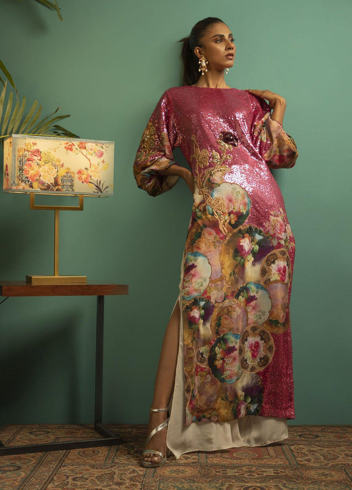 Shamaeel Ansari Luxury Pret  Silk Shirt MK-01