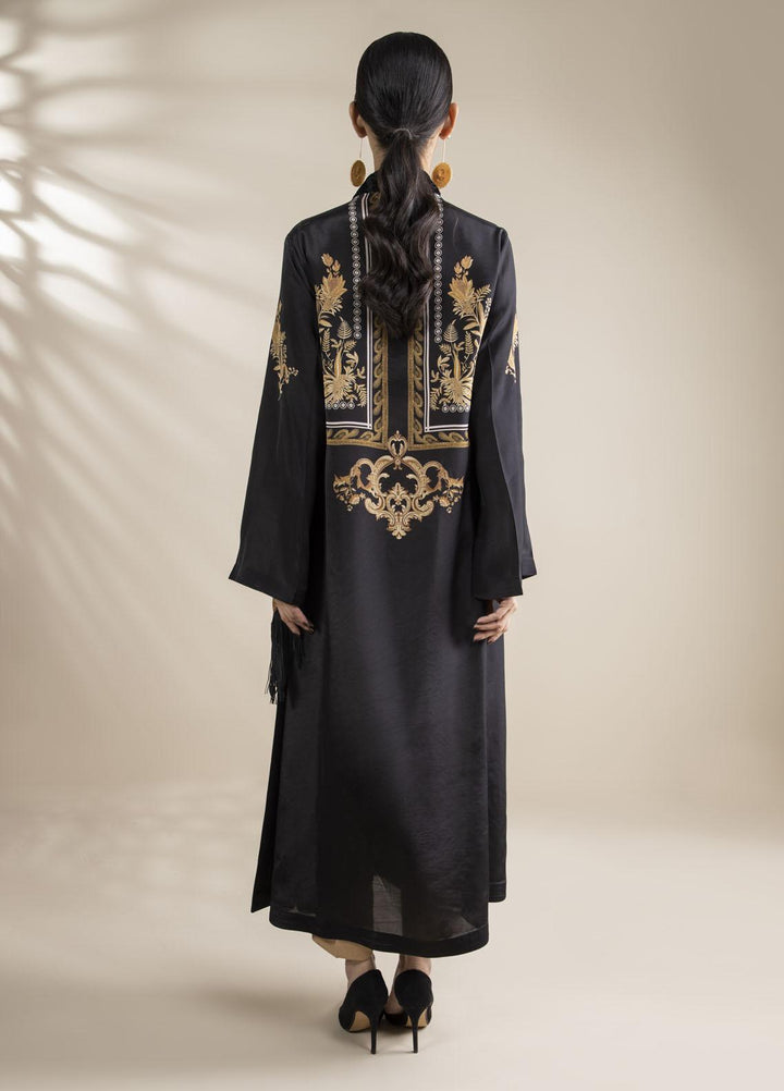 Shamaeel Ansari Luxury Pret Embroidered Silk Shirt NR - 01