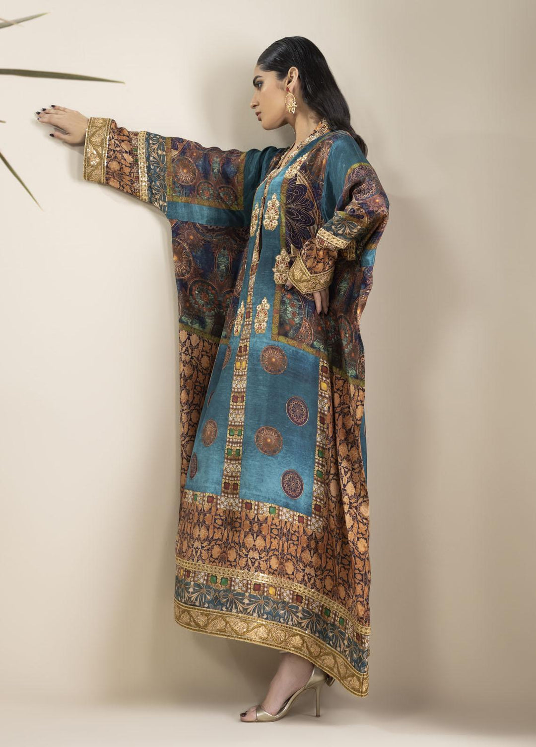 Shamaeel Ansari Luxury Pret Embroidered Silk Kaftan NR - 07