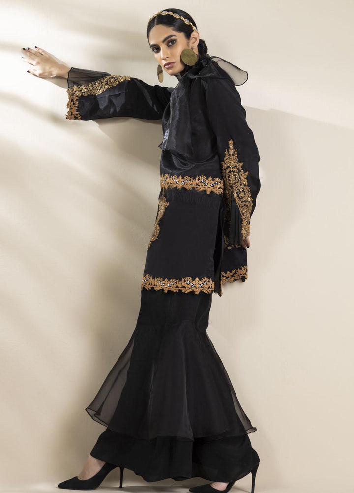 Shamaeel Ansari Luxury Pret Embroidered Silk Shirt NR - 11