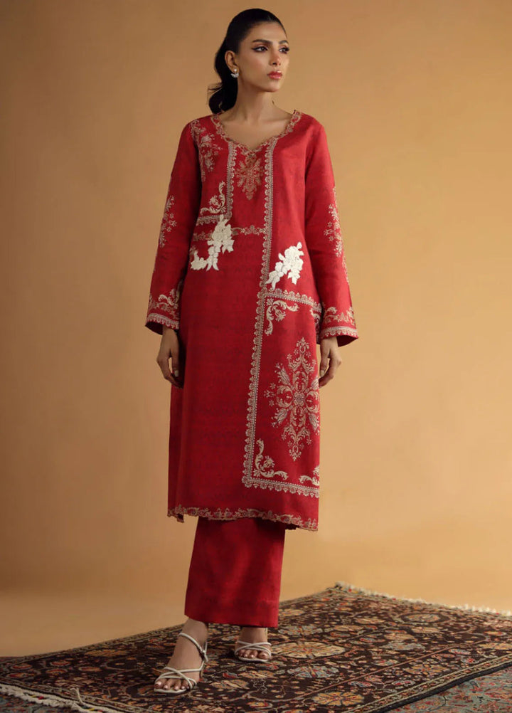Shamaeel Ansari Pret Embroidered Khaadi Silk 2 Piece Suit DC-06