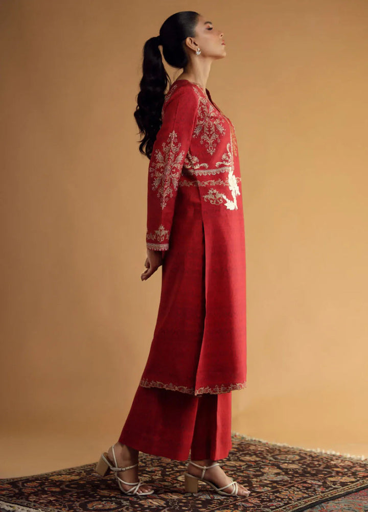 Shamaeel Ansari Pret Embroidered Khaadi Silk 2 Piece Suit DC-06