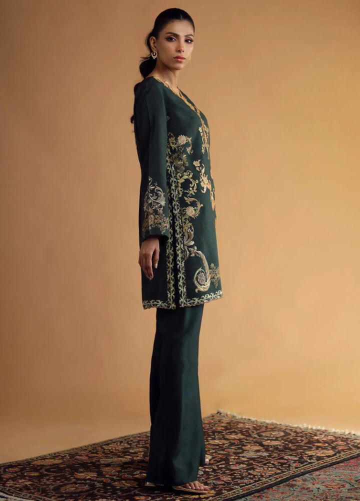 Shamaeel Ansari Pret Embroidered Khaadi Silk 2 Piece Suit DC-07