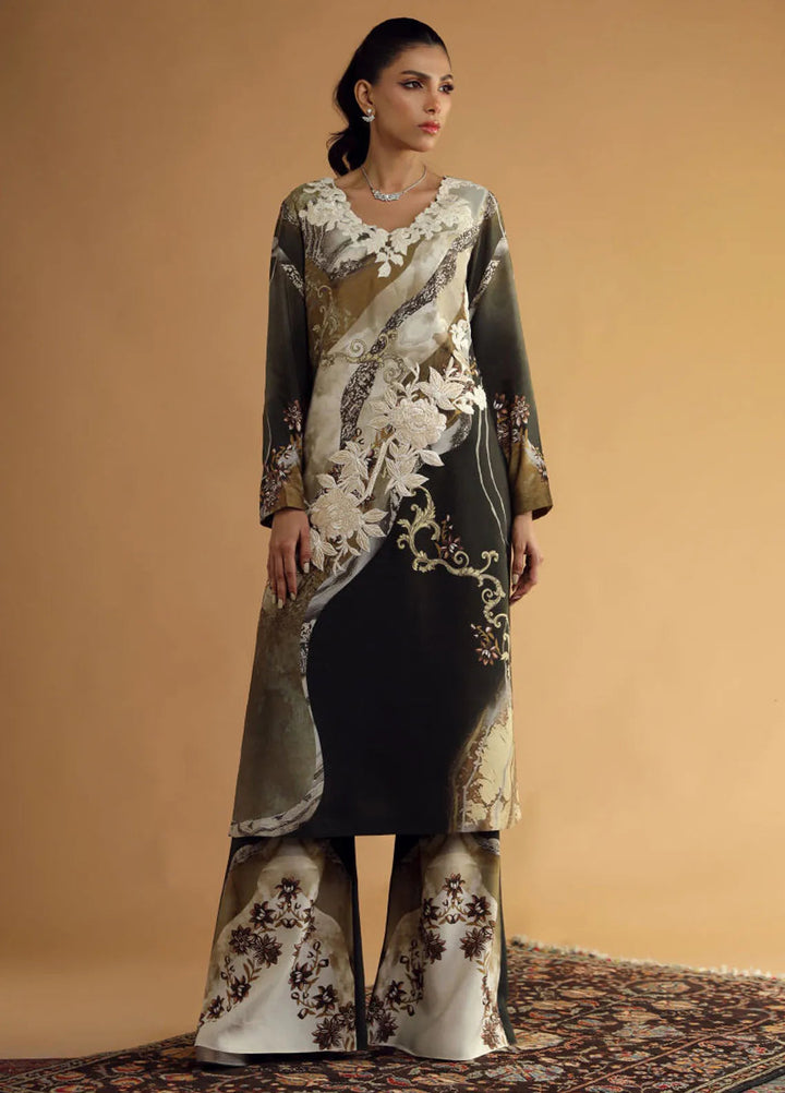 Shamaeel Ansari Pret Embroidered Khaadi Silk 2 Piece Suit DC-08