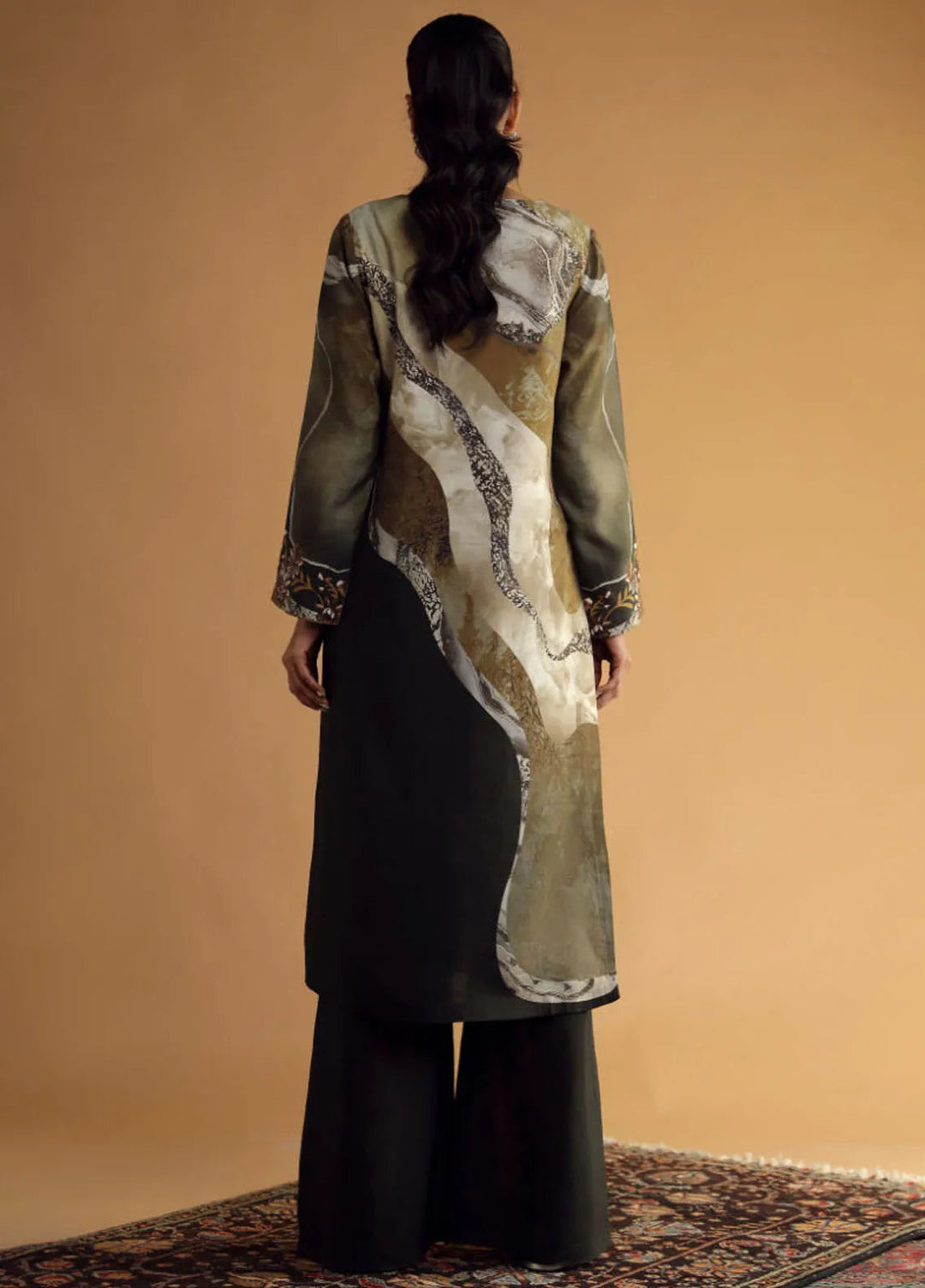 Shamaeel Ansari Pret Embroidered Khaadi Silk 2 Piece Suit DC-08