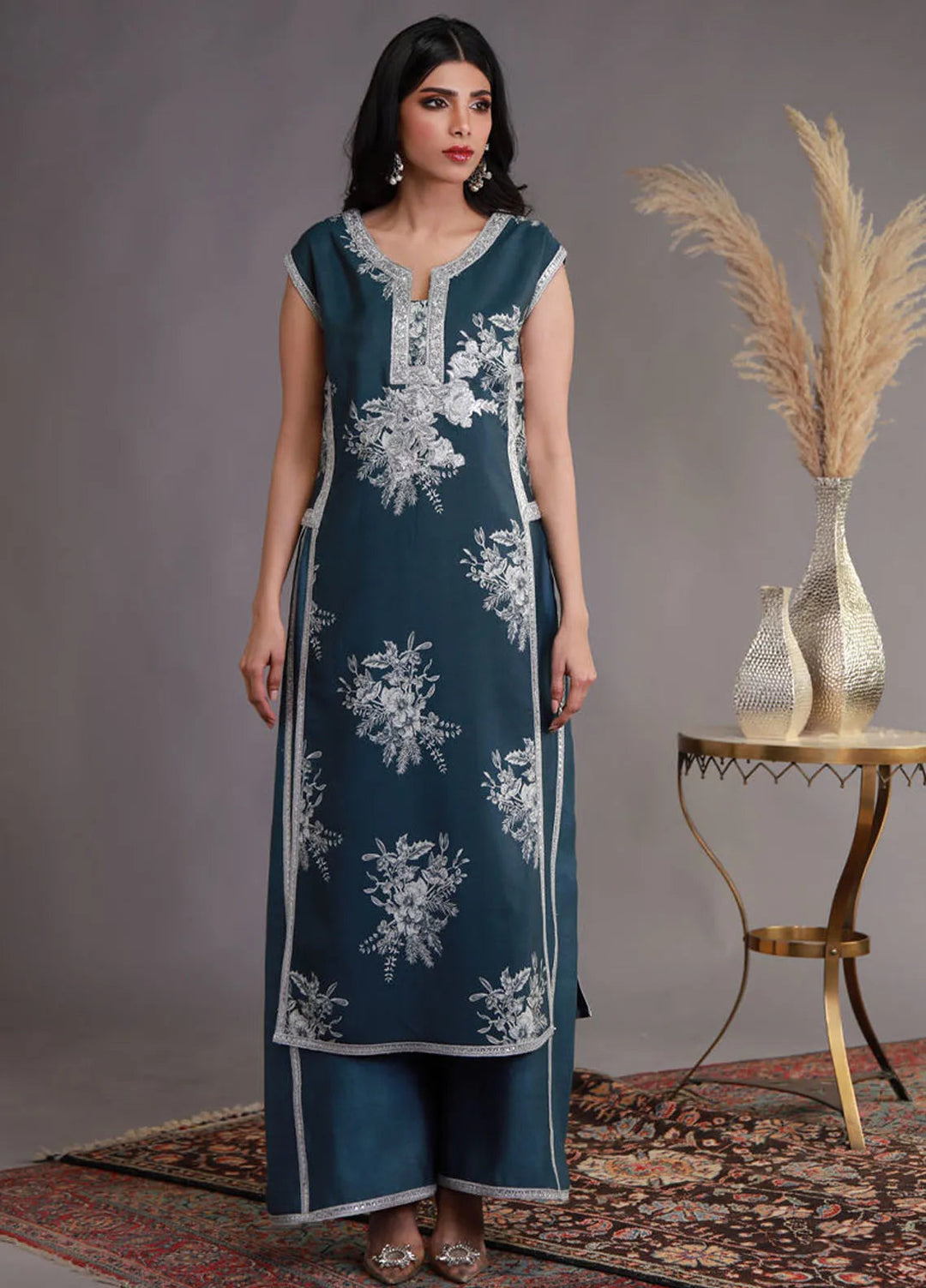 Shamaeel Ansari Pret Embroidered Khaadi Silk 2 Piece Suit WFE-05
