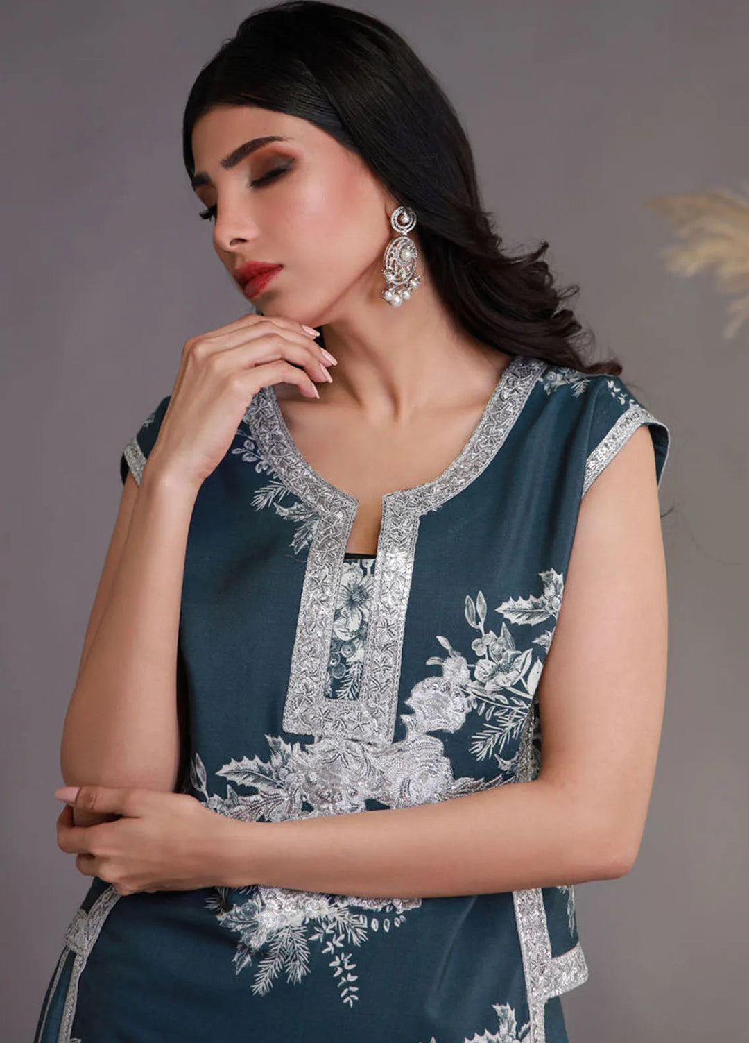 Shamaeel Ansari Pret Embroidered Khaadi Silk 2 Piece Suit WFE-05