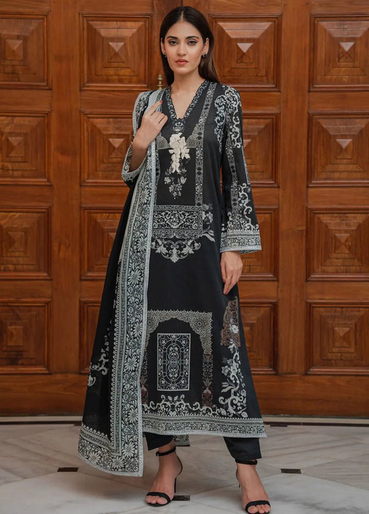 Shamaeel Ansari Pret Embroidered Lawn 3 Piece Suit LE-04