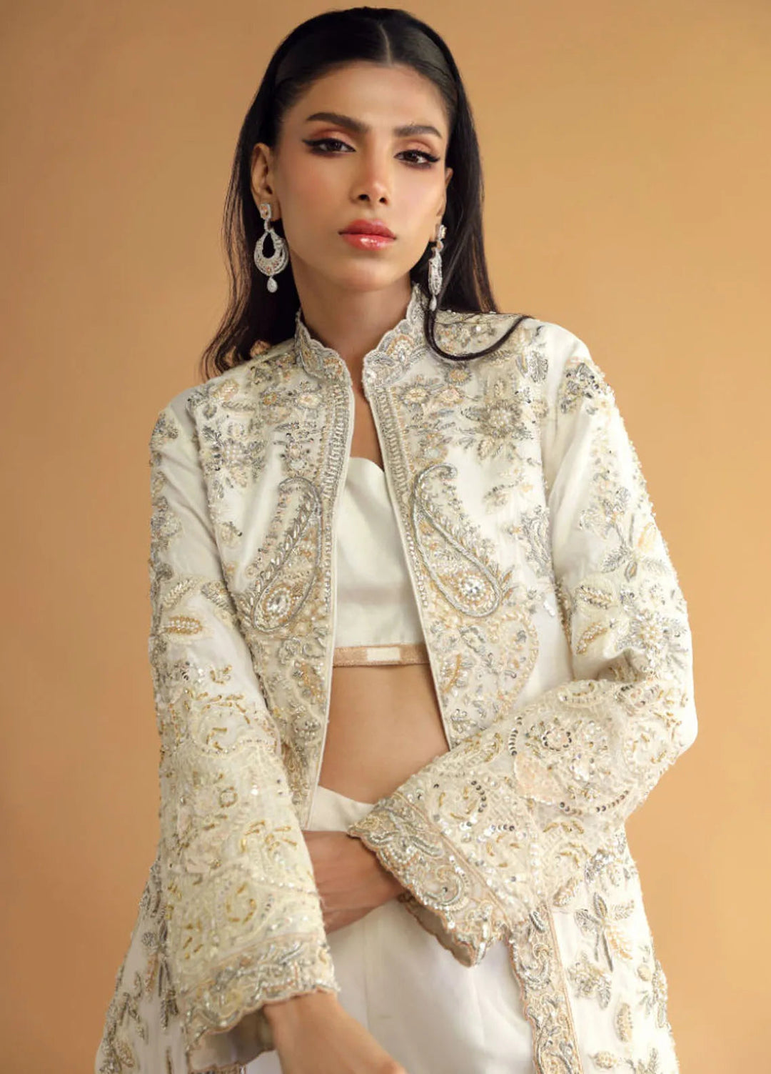 Shamaeel Ansari Pret Embroidered Organza 4 Piece Suit DC-03