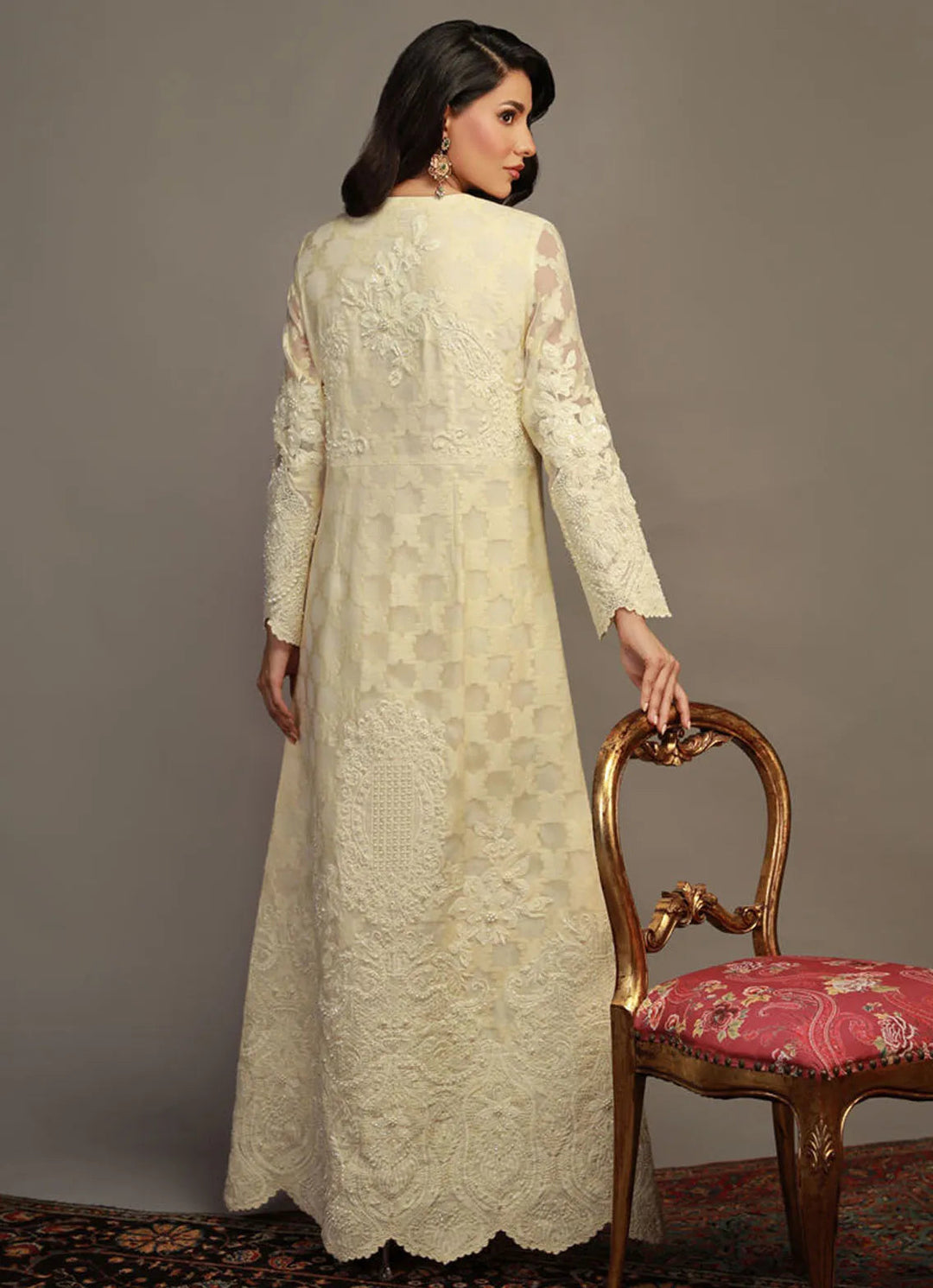 Shamaeel Ansari Pret Embroidered Self Jacquard Organza 2 Piece RV-08