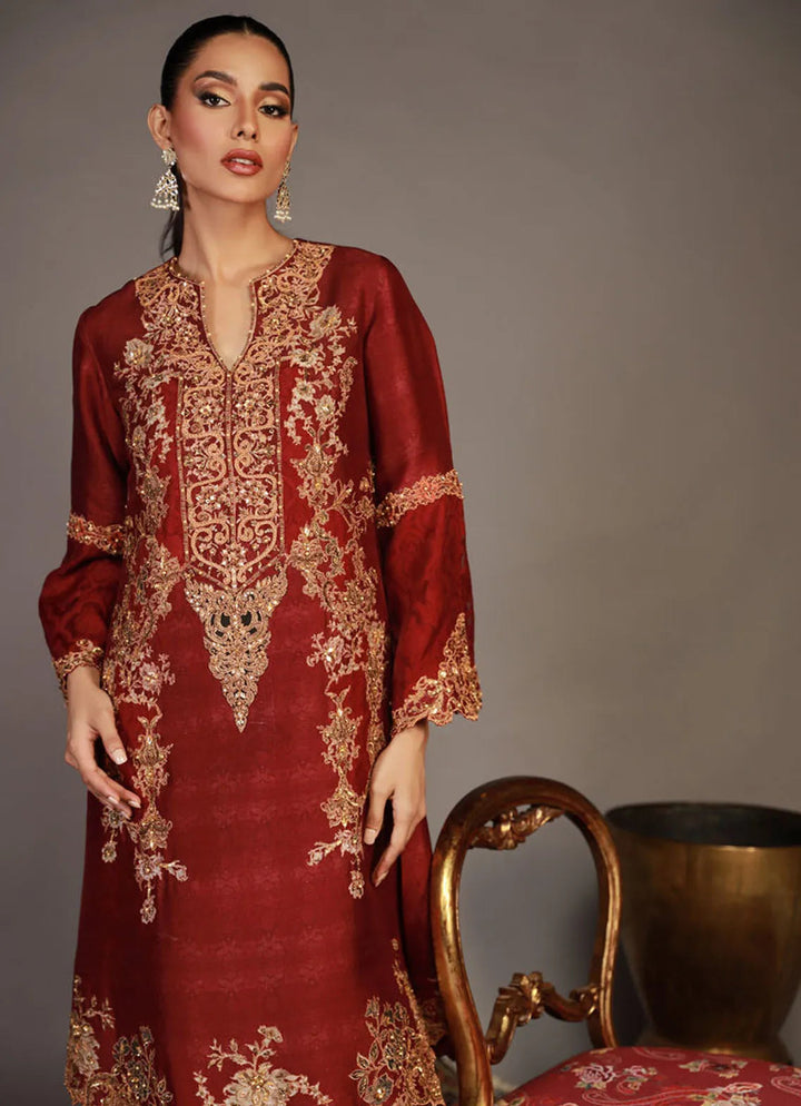 Shamaeel Ansari Pret Embroidered Sheesha Silk 2 Piece RV-06