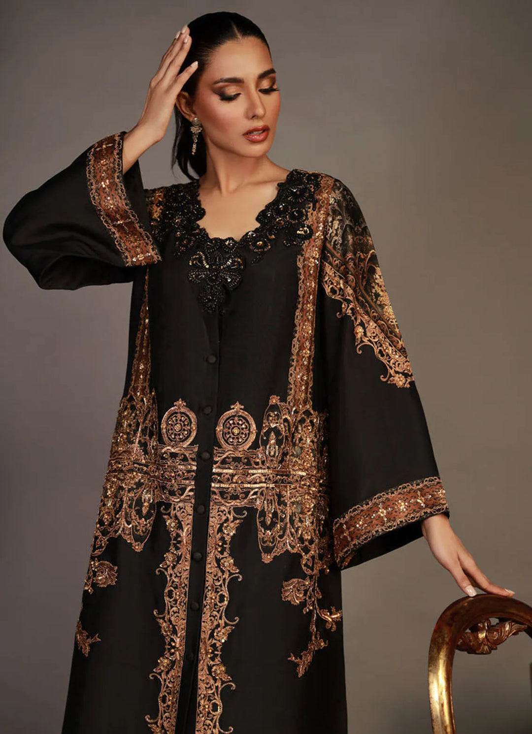 Shamaeel Ansari Pret Embroidered Sheesha Silk 2 Piece RV-07