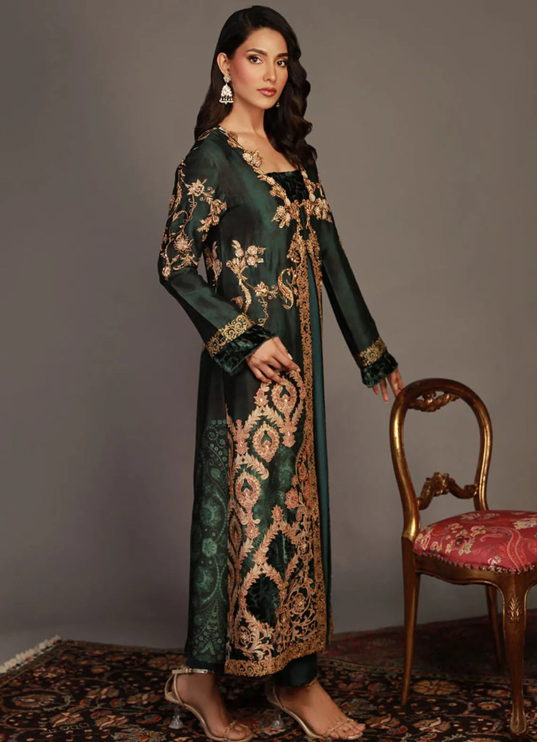 Shamaeel Ansari Pret Embroidered Sheesha Silk 2 Piece RV-09