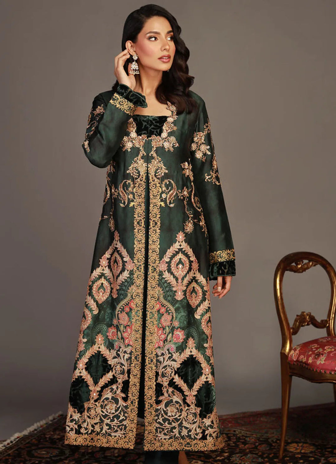 Shamaeel Ansari Pret Embroidered Sheesha Silk 2 Piece RV-09
