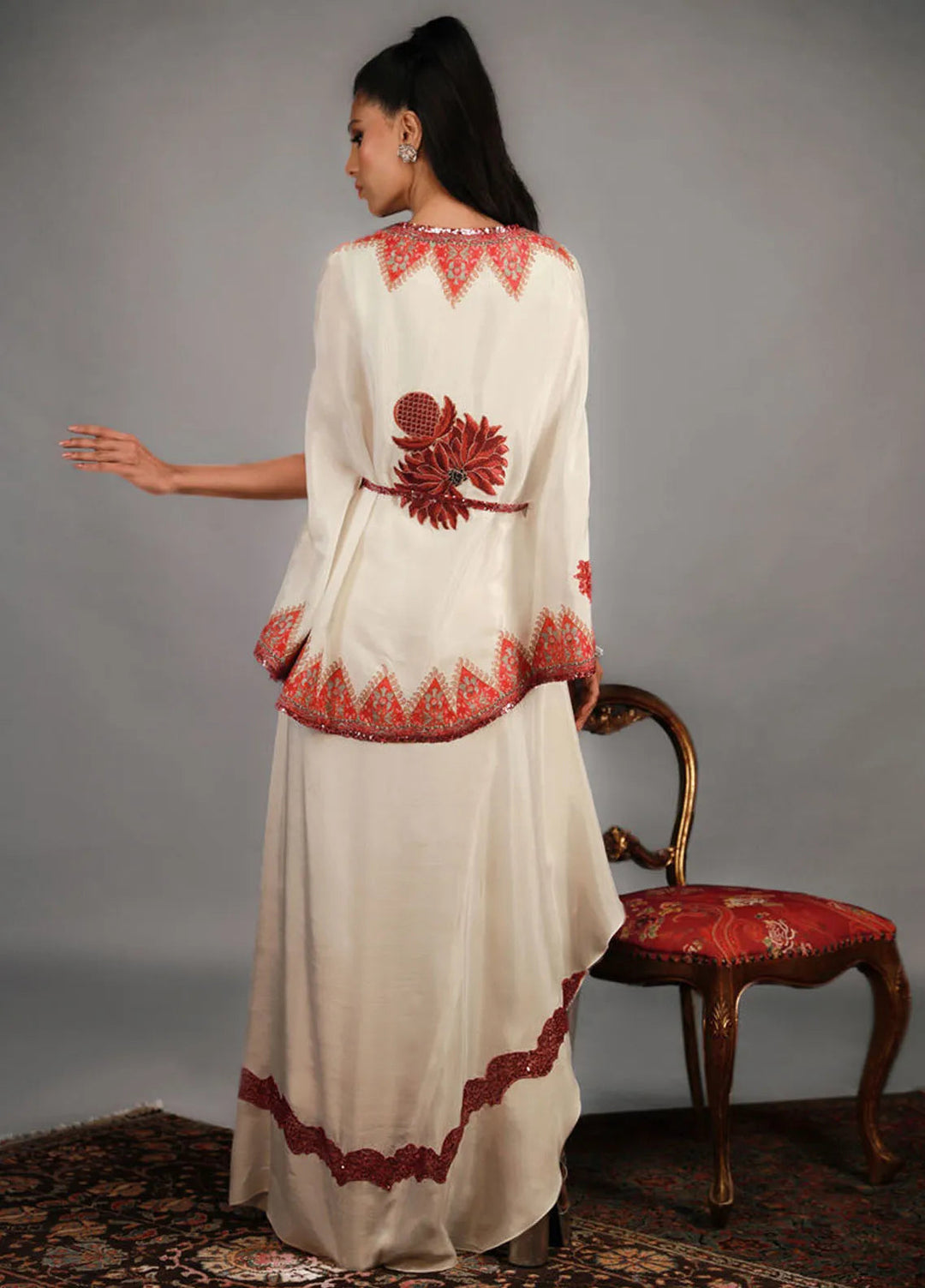 Shamaeel Ansari Pret Embroidered Silk 2 Piece Suit TRE-02