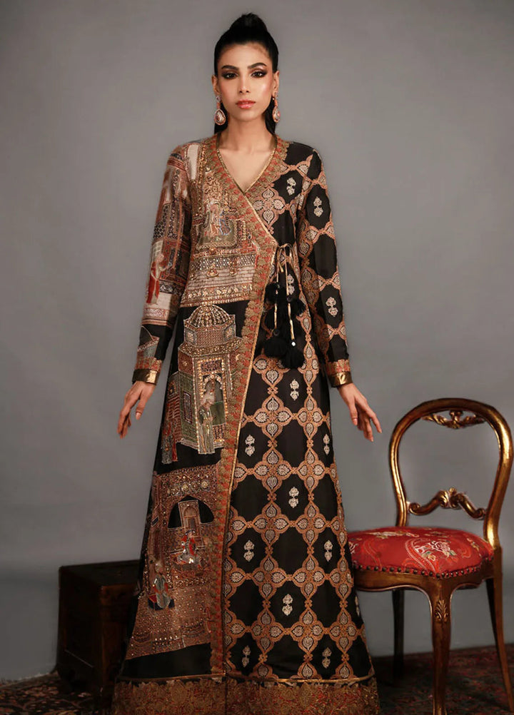 Shamaeel Ansari Pret Embroidered Silk 2 Piece Suit TRE-14