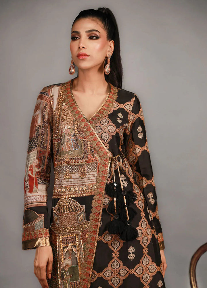 Shamaeel Ansari Pret Embroidered Silk 2 Piece Suit TRE-14