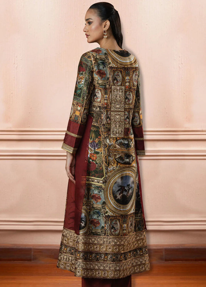 Shamaeel Ansari Pret Embroidered Silk 2 Piece Suit TRE-16