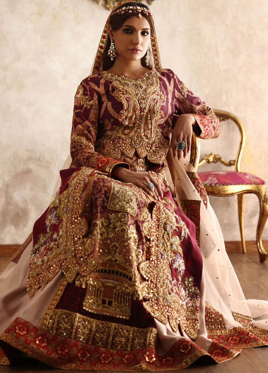 Shamaeel Ansari Pret Embroidered Silk 3 Piece EQ-02