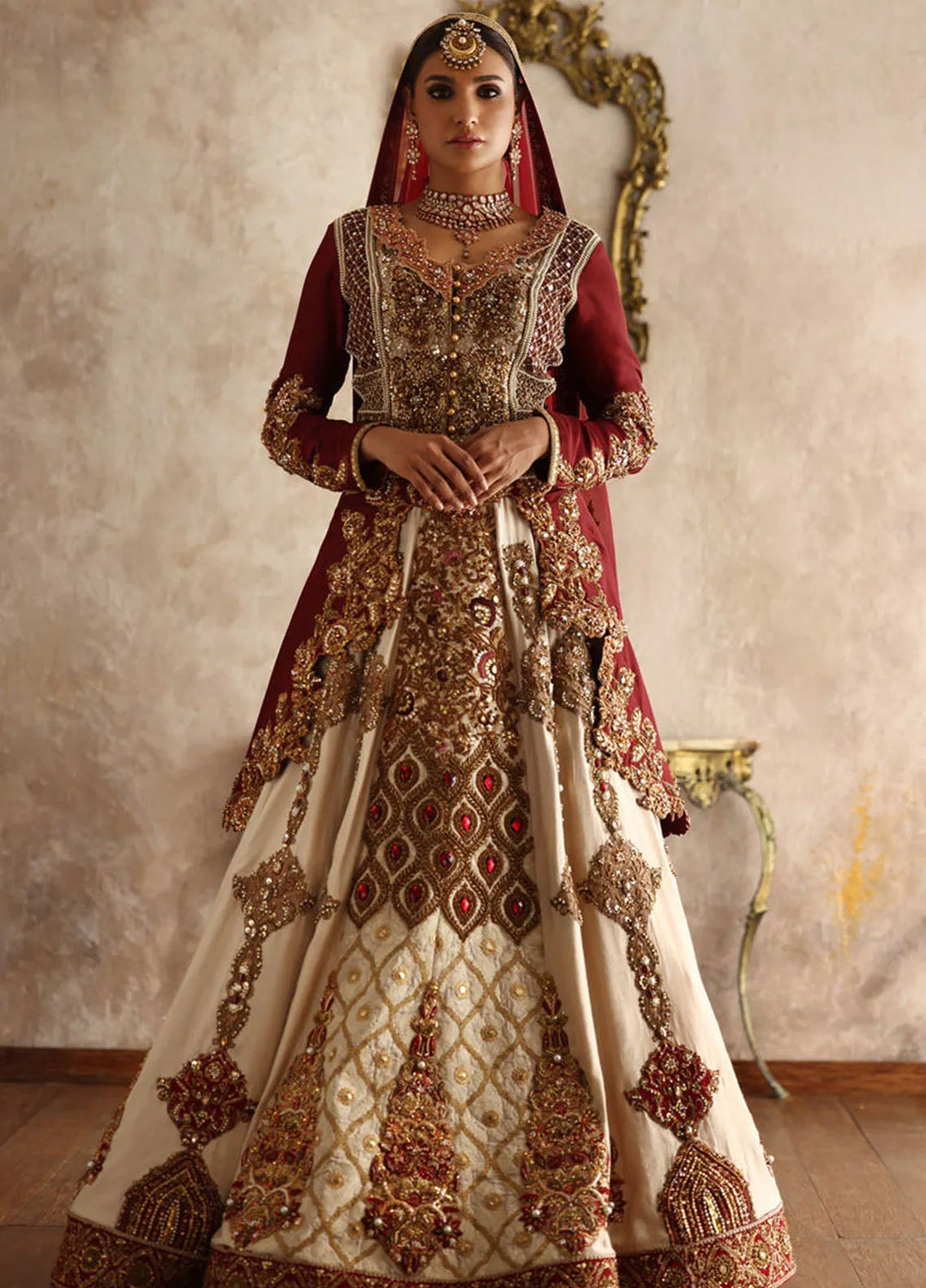 Shamaeel Ansari Pret Embroidered Silk 3 Piece EQ-03