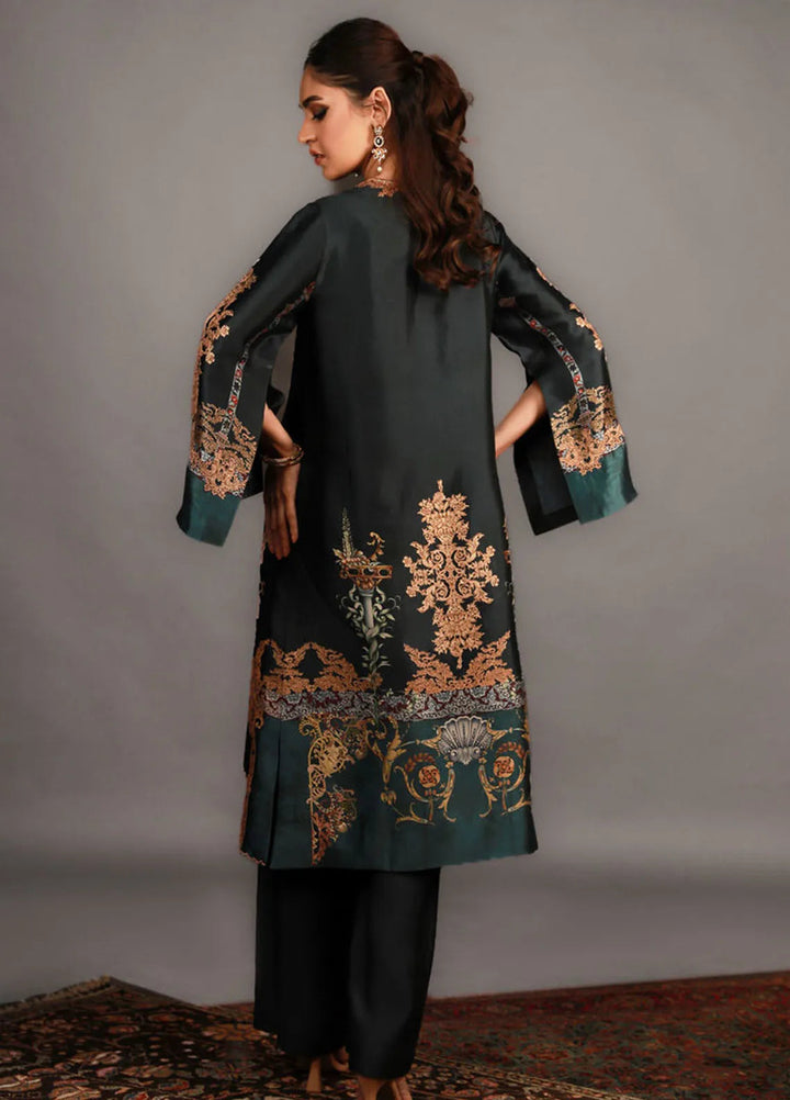 Shamaeel Ansari Pret Embroidered Silk 3 Piece Suit TRE-10