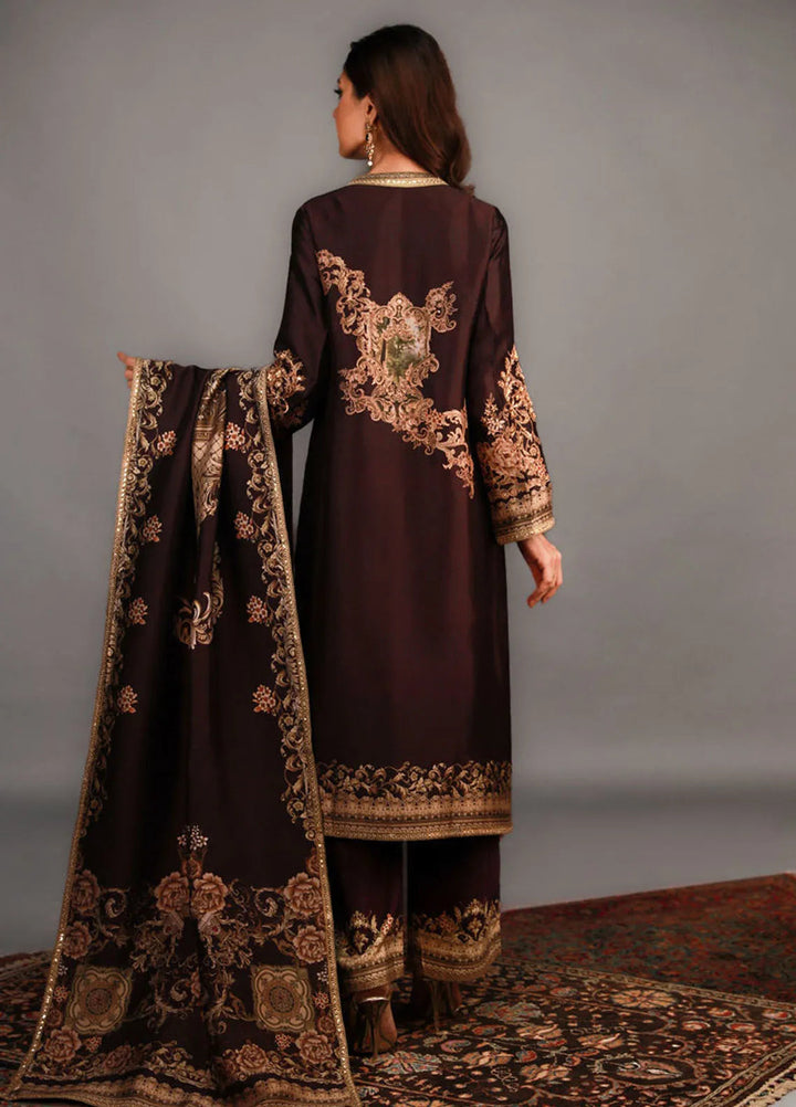 Shamaeel Ansari Pret Embroidered Silk 3 Piece Suit TRE-13