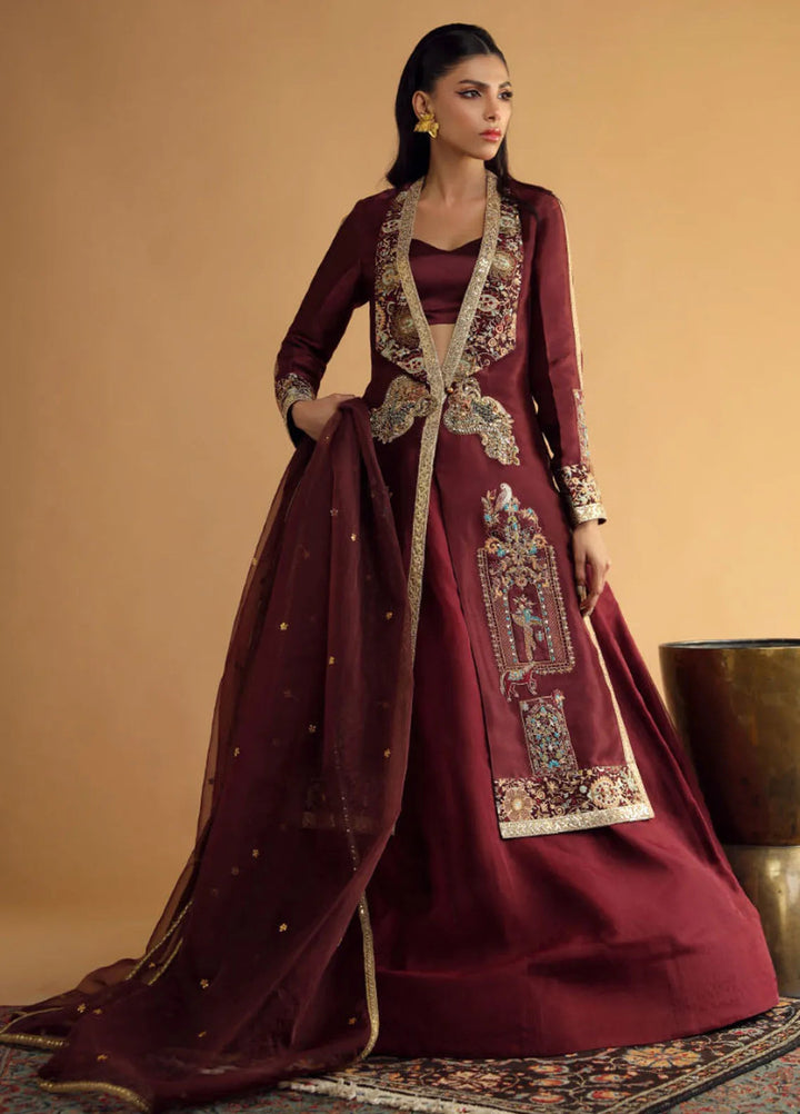 Shamaeel Ansari Pret Embroidered Silk 4 Piece Suit DC-02