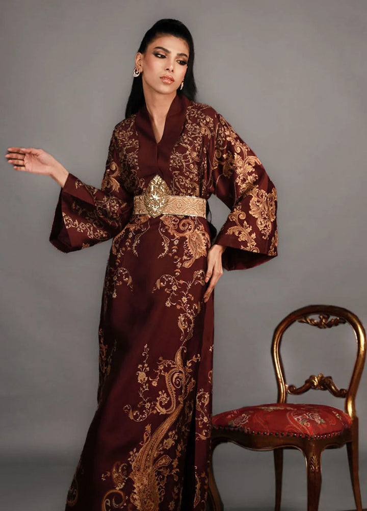 Shamaeel Ansari Pret Embroidered Silk Kaftan TRE-03