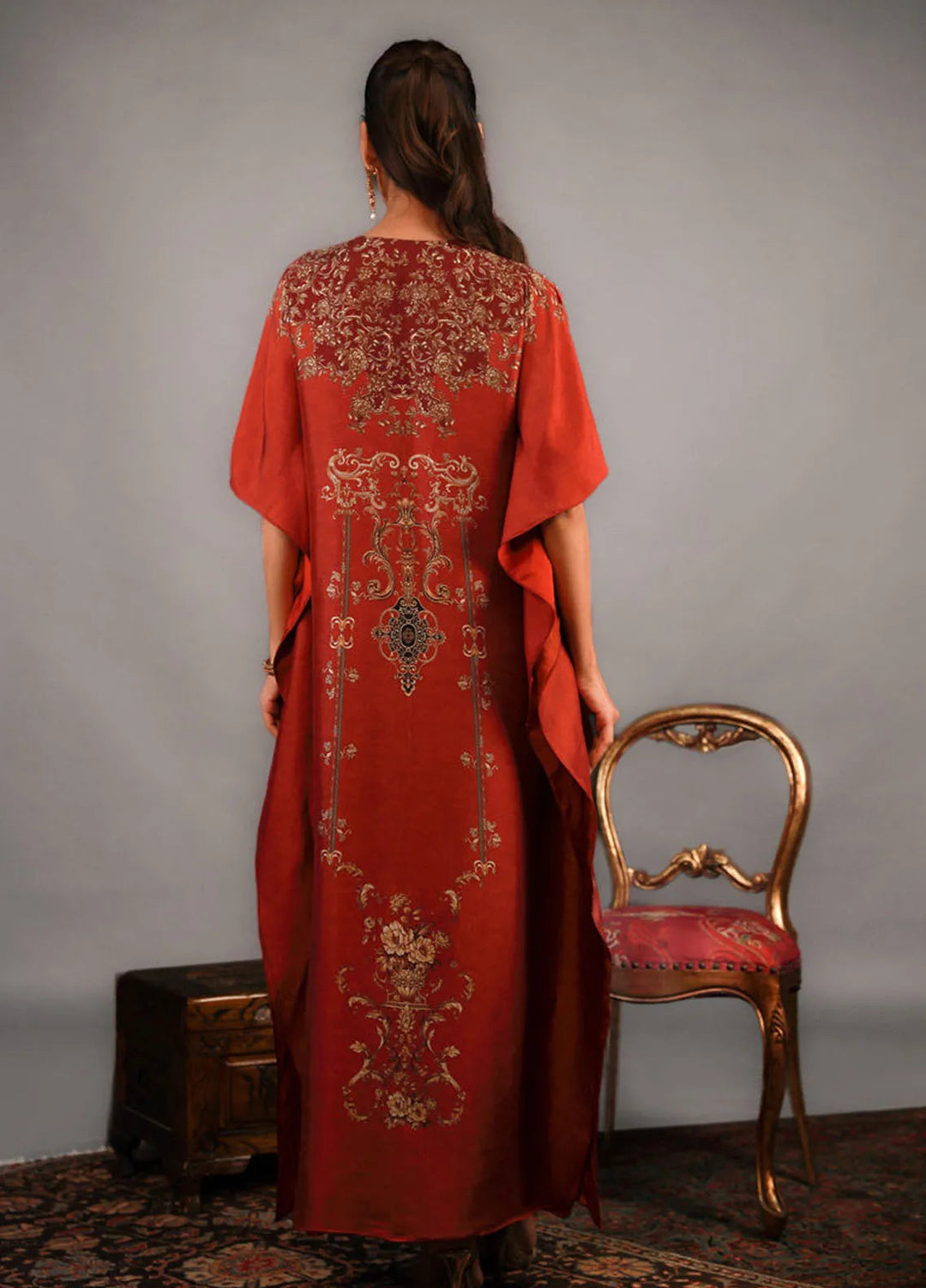 Shamaeel Ansari Pret Embroidered Silk Kaftan TRE-04